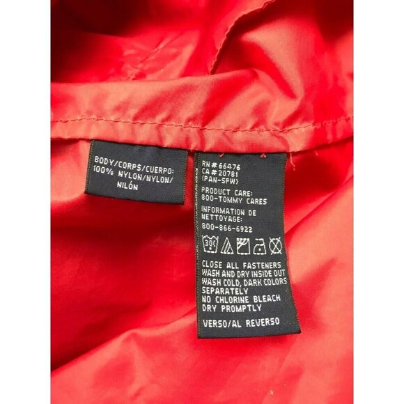Vintage Tommy Girl Tommy Hilfiger Jeans Windbreaker Jacket Womens Large Red Flag - Picture 6 of 12